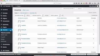 Wordpress  Gestión de Usuarios y Grupos de Usuarios [upl. by Bathsheb619]