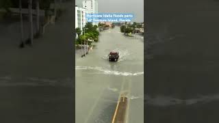 DRONE  In Pinellas County Florida Hurricane Idalia storm surge flooded coastal streets [upl. by Noiemad]