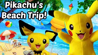 Pikachus Beach Trip  Pokemon Plush Pals [upl. by Oninotna]