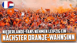 Nächster OranjeWahnsinn NiederlandeFans nehmen Leipzig ein Nederlandse fans in Leipzig [upl. by Jolee]