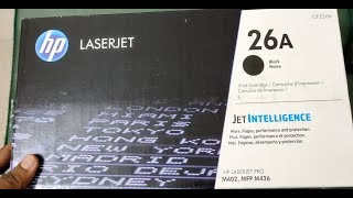 Unboxing HP LaserJet CF226A toner  Unboxing HP LaserJet toner  Unboxing HP toner  unboxing toner [upl. by Esinyt]