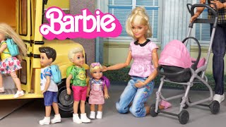 Barbie amp Ken Doll Family School Supplies Shopping amp First Day of School [upl. by Elram]