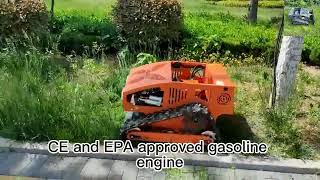 remote control grass cutting machine made by Vigorun Tech Vigorun cordless wheeled tank lawnmower [upl. by Nahtanha]