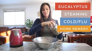 Cold Home Remedy  Steaming with Eucalyptus Oil  Eucalyptus Health Benefits amp Eucalyptus Steam [upl. by Essirahc]