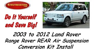 Rear Install 2003 to 2012 Land Rover Air Suspension Conversion Kit For Range Rover [upl. by Nocaj]