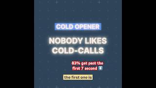 One of the EASIEST cold call opener to get past the first 7 seconds coldcalls coldcalling [upl. by Enovaj]