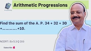 Find the sum of the AP 34  32  30  ……  10 [upl. by Ellesij431]