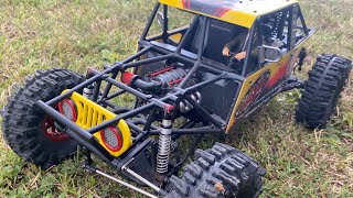 RC4WD 110 Miller Motorsports crawling logs in 4WD and ripping 2WD burnoutsw ESSOne sound unit [upl. by Yahc638]