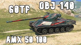 Object 140  60TP Lewandowskiego  AMX 50 100 • WoT Blitz [upl. by Ardenia]