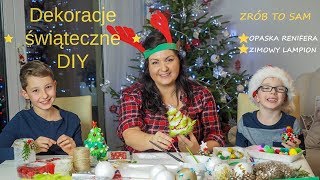 Dekoracje świąteczne z PEPCO  opaska renifera  zimowy lampion  DIY [upl. by Ahseinaj63]