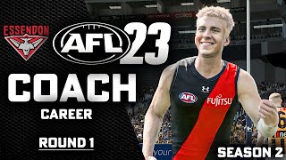 Caddy DEBUTS  AFL 24  Manager Mode  Round 1  S2 [upl. by Lletnahs]