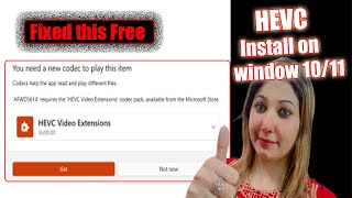 How To Install HEVC Codec on Windows 1011 Free  HEVC Codecb [upl. by Novi721]