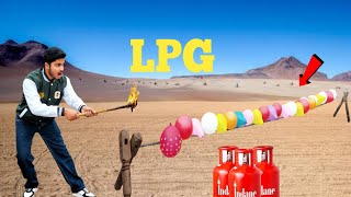 Liquid Petroleum Gas in Ballons  ताबड तोड़ Experiment [upl. by Rabin]