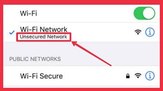 iPhone  Fix WiFi Network Unsecured Network Problem Solve in iOS [upl. by Nyrual964]