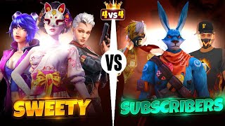 Sweety Gaming 4v4 Subscribes Free Fire Telugu Live live [upl. by Ahsets]