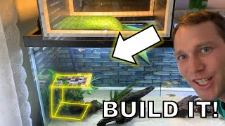 DIY Turtle Tank Shelf and Cave  Easy and Your Turtle Will Love It [upl. by Rotow]