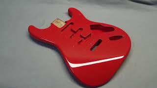 Fiesta Red Strat Finish  GuitarPaintGuys [upl. by Zurciram]