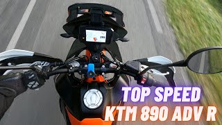 TOP SPEED KTM 890 ADVENTURE R 2022  Chrono ⏱ [upl. by Yenhpad]