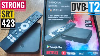 STRONG SRT423 💥 DVBT2 DVBC amp AndroidTV Box 💥 [upl. by Sandler]