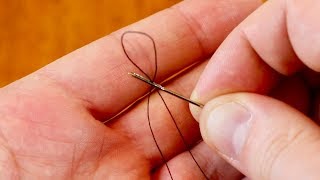 EASIEST WAY TO THREAD A NEEDLE  Needle Threading Hack [upl. by Einnaffit]