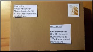 Maxibrief richtig verpacken Post Porto Karton [upl. by Nad]