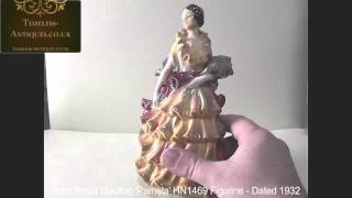 Rare Early Royal Doulton Pamela HN1469 Figurine  Dated 1932 [upl. by Eyaf]