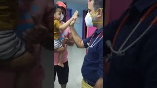 pulled elbow in a child and Manual reduction [upl. by Anigger]