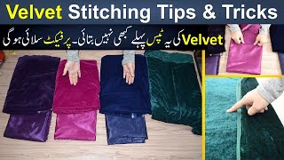 Velvet Stitching very useful tips and tricks  Stitching useful tips and tricks For velvet [upl. by Muirhead]