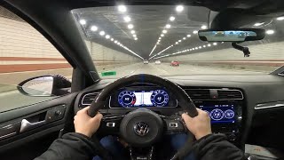 Boston POV Drive in My LOUD Mk75 Golf R Pops amp Crackles [upl. by Yonatan]