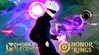 MLBB Xavier VS HOK Kongming Gojo Satoru Skin Comparison [upl. by Hamnet]