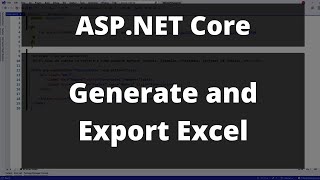 Export to Excel  ASPNET Core [upl. by Eserehc]