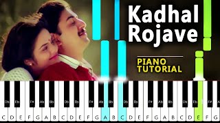 Kadhal Rojave Piano Tutorial With Chord  Blacktunes Piano [upl. by Aihcrop693]