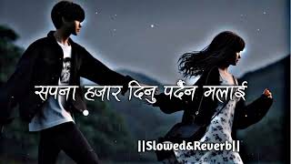 💘Sapana Hajar Dinu Pardaina Malai Slowed Reverb Nepali Sad Song [upl. by Kidder]