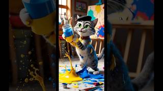 Leo the Artistic Cat kitten cats catvideos cat cartoon cutecat story [upl. by Neiv]