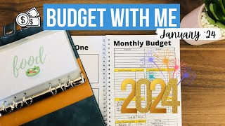 BUDGET WITH ME January 2024  Frugal Living Budget  Single Mum Budget [upl. by Bard251]