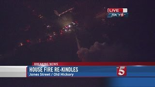 Old Hickory House Fire Rekindles [upl. by Ahsaei628]