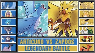 ARTICUNO vs ZAPDOS  Legendary Birds Pokémon Battle [upl. by Hellman]