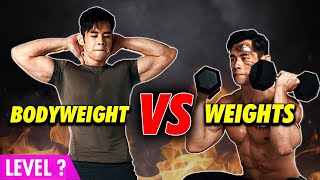 Level 24 Bodyweight VS Weights Choose your side [upl. by Euqenimod]