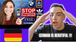 15 German brands YOU pronounce WRONG Feli from Germany REACTION RATE MY PRONUNCIATION [upl. by Shiau]