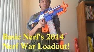 Basic Nerfs 2014 Nerf War Loadout MOLLE Version [upl. by Enomor]