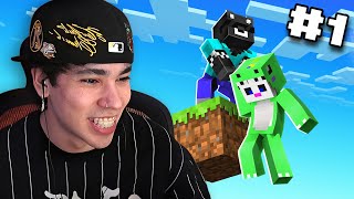 MINECRAFT pero EMPEZAMOS en un SOLO BLOQUE [upl. by Rap]