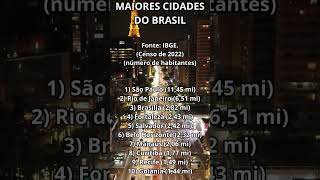 As 10 Maiores Cidades do Brasil [upl. by Vallonia]