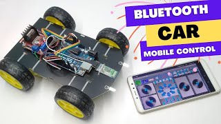 Arduino Bluetooth Control Car  How to Make Remote Control Car  DIY Arduino Bluetooth Control Car [upl. by Sidran883]