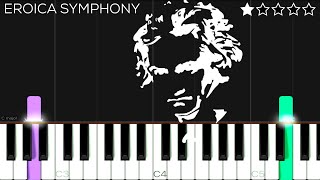 Beethoven  Theme from Eroica Symphony  EASY Piano Tutorial [upl. by Helga]