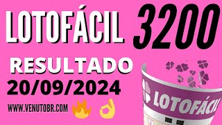 🍀 Resultado Lotofácil 3200 [upl. by Nerine]