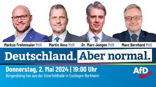 Deutschland Aber normal  AfDBürgerdialog live aus der Osterfeldhalle in EsslingenBerkheim [upl. by Oliviero]