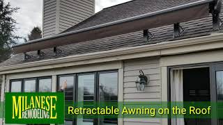 Retractable Awning Installed on the Roof  Outdoor Living Expert [upl. by Atikihs356]