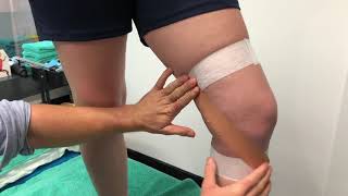 How to Strap the MCL Medial Collateral Ligament Taping Technique [upl. by Aniteb]