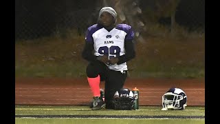 Thurston youth football player takes a knee and a stance [upl. by Ahsytal]