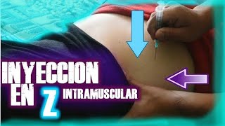 ✅Como PONER una INYECCION INTRAMUSCULAR EN Z EN EL GLUTEO Muy Fácil😱 [upl. by Nicole]